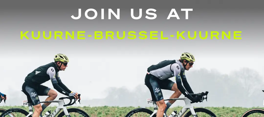 We're giving away 2 double VIP tickets to Kuurne-Brussels-Kuurne hospitality this Sunday Link In Bio