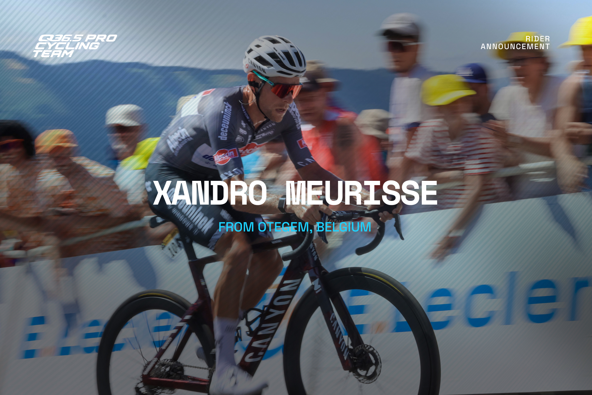 Belgian rider Xandro Meurisse in action during the 2025 season before joining Q36.5 Pro Cycling Team.